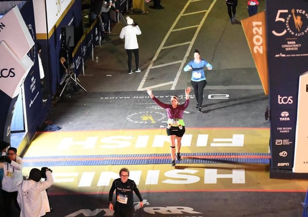 Emily Daniell - Finishing Marathon