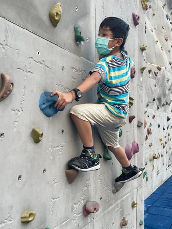 Jason climbing